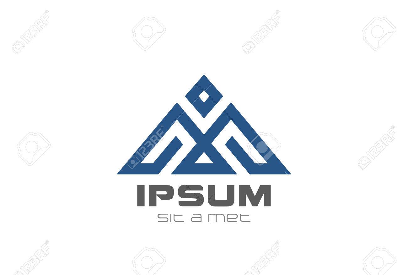 Flying Up Soaring Eagle Logo Design Vector Template Geometric