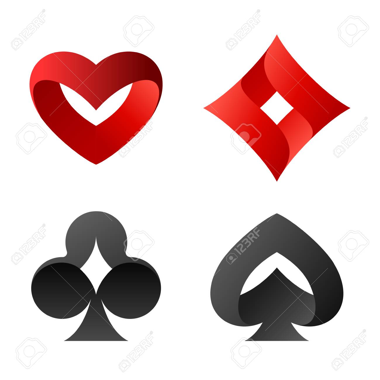 Playing cards vector symbols. Peaks spades, hearts, diamonds, cross Logos - 85873527 Playing cards vector symbols. Peaks spades, hearts, diamonds, cross Logos - 85873527