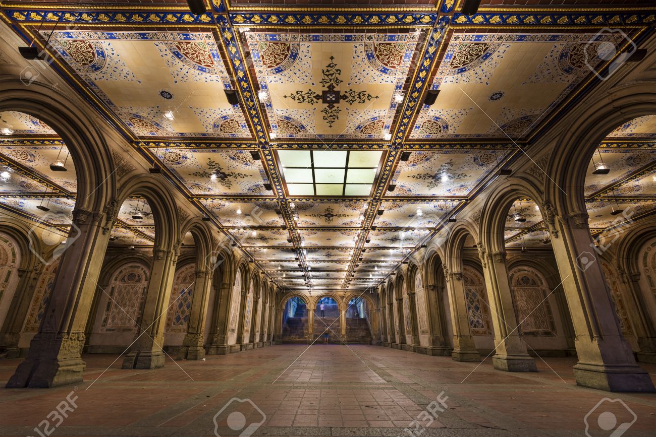 New York City At Bethesda Terrace Underpass In Central Park. Stock Photo, Picture and Royalty Free Image. Image 25848938.