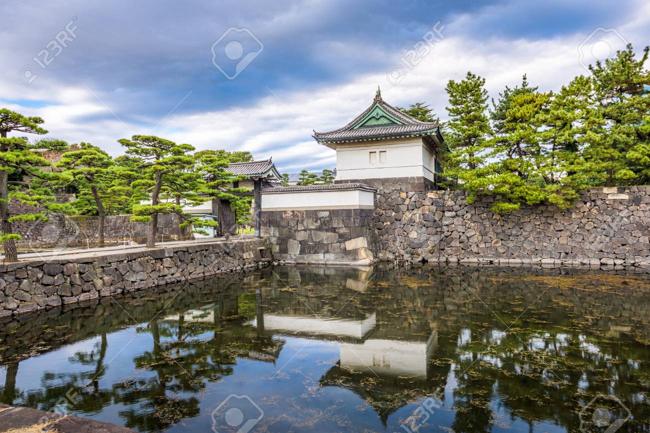 Tokyo Japan At The Imperial Palace Moat Stock Photo Picture And Royalty Free Image Image