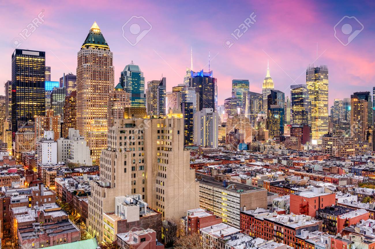 New York City Usa Midtown Manhattan Skyline Over Hell S Kitchen Stock Photo Picture And Royalty Free Image Image 93952032
