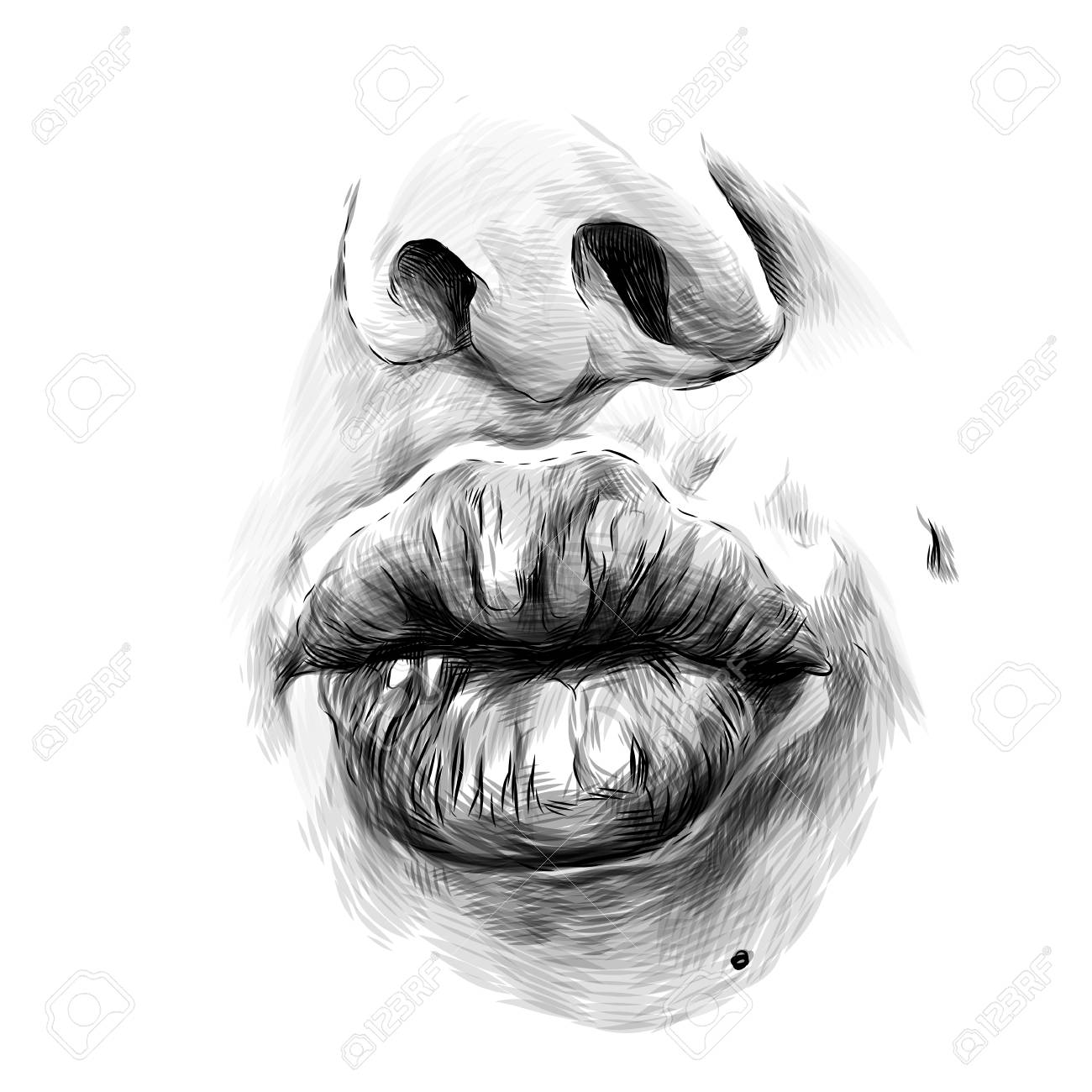 Simple kissing sketch Simple kissing sketch