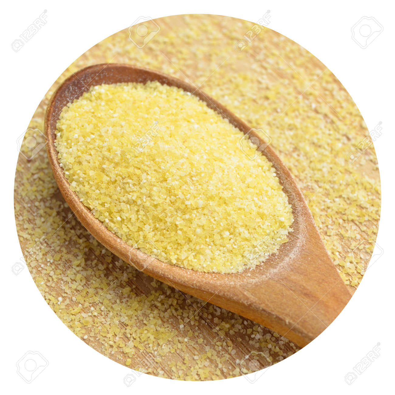 Semolina Semolina Obtained By Grinding The Durum Wheat, On The Wood And In  The Spoon 正版图像123RF中国- 高质量免版税图像库. Image 173718762