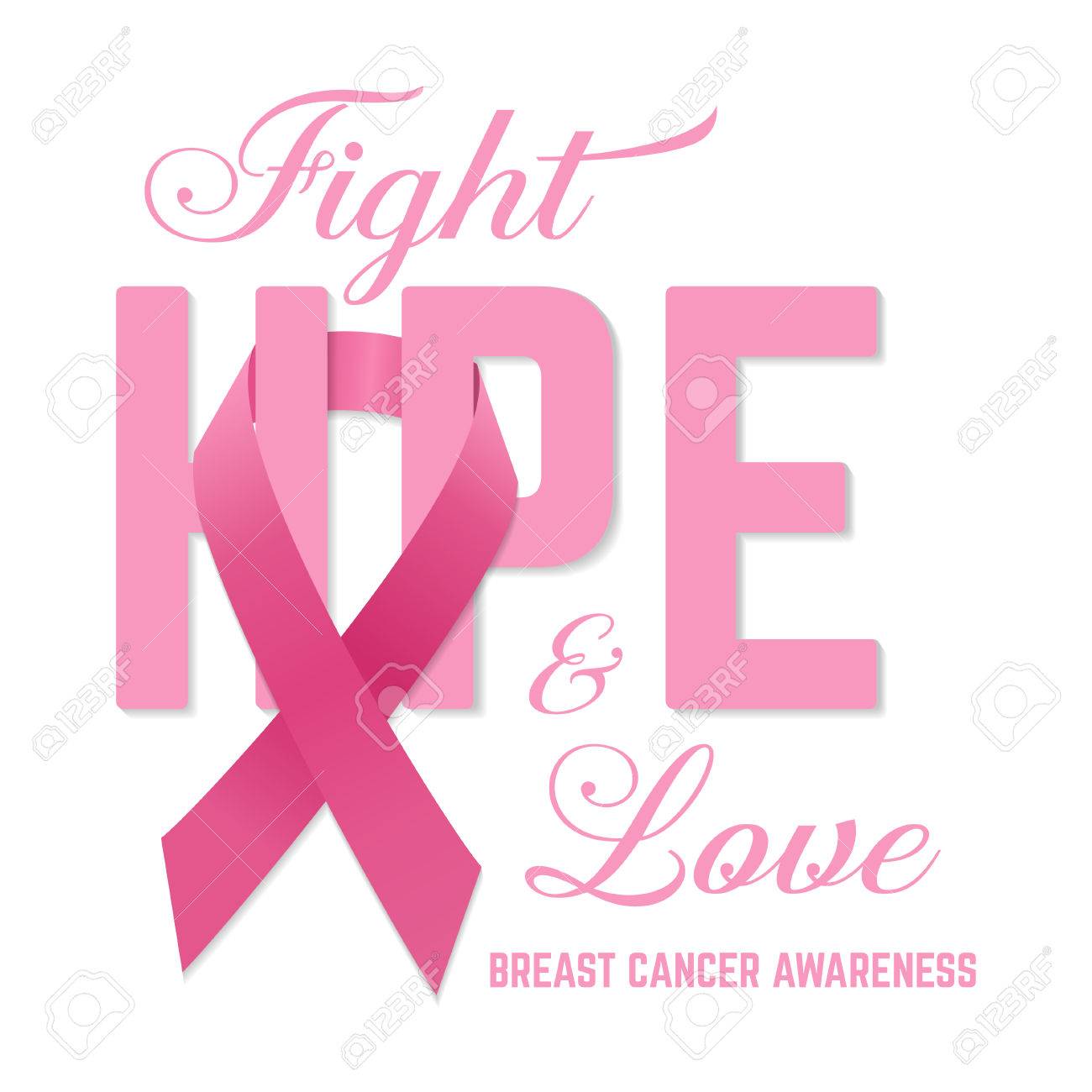 breast cancer awareness pink card vector illustration for poster cancer awareness flyer