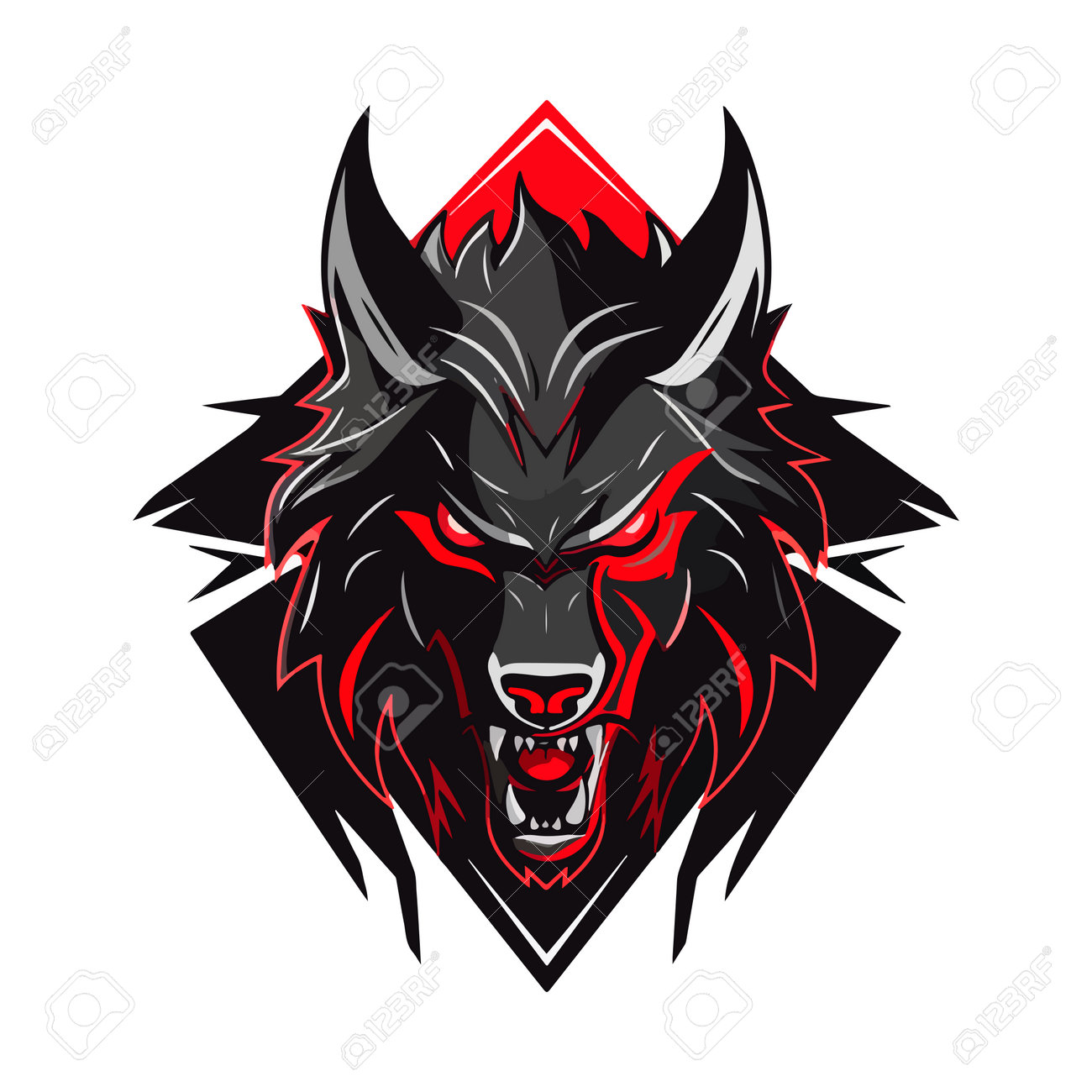 Wolves Mascot Esport Logo Character Design For Wolf Gaming And Sport.  Vector Illustration Of Wolf Head. Royalty Free SVG, Cliparts, Vectors, and  Stock Illustration. Image 211324319., image size:1300x1300