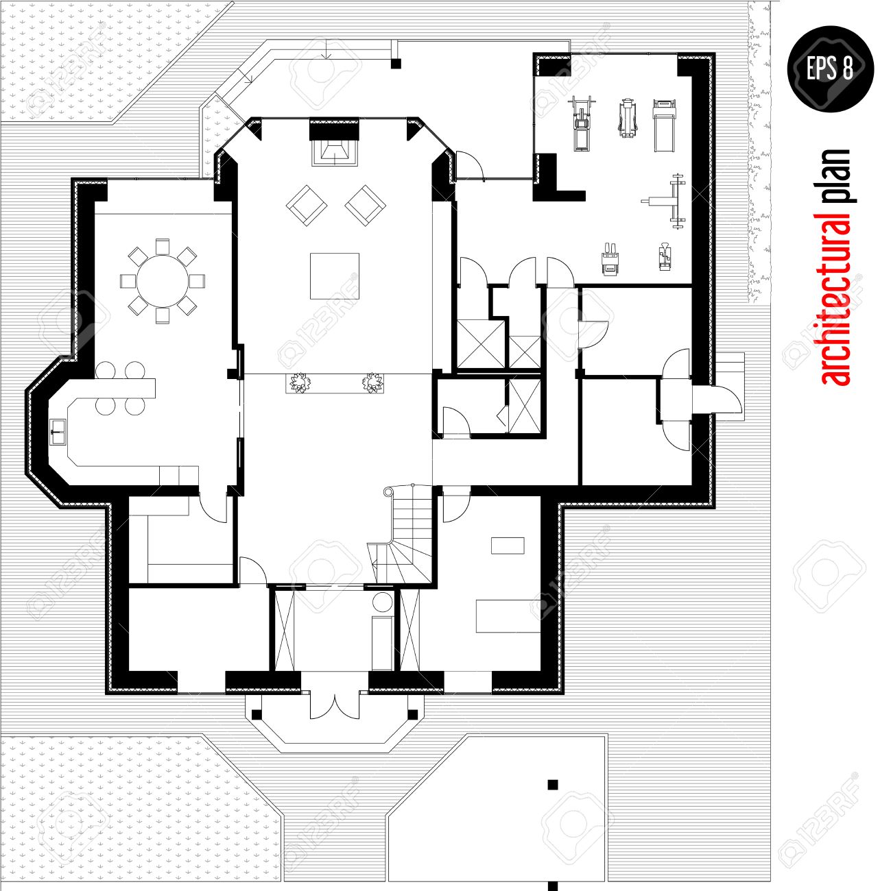 plan de maison dessin