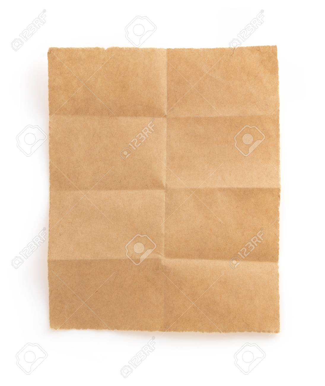 folded note paper isolated