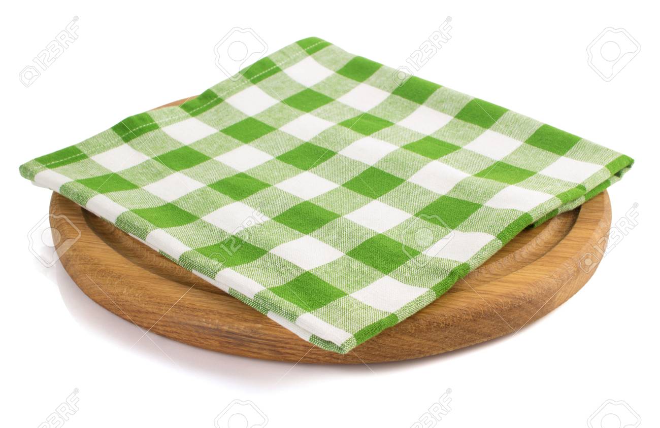 napkin at cutting board on white background - 35952203 napkin at cutting board on white background - 35952203