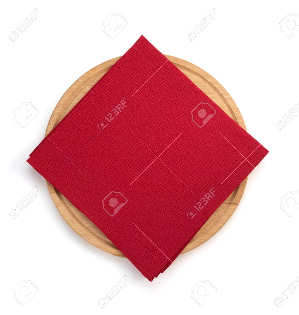 napkin at cutting board on white background - 43291054 napkin at cutting board on white background - 43291054