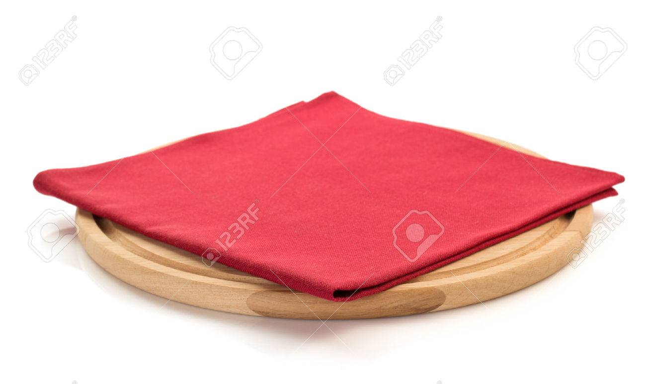 napkin and cutting board on white background - 45174251 napkin and cutting board on white background - 45174251