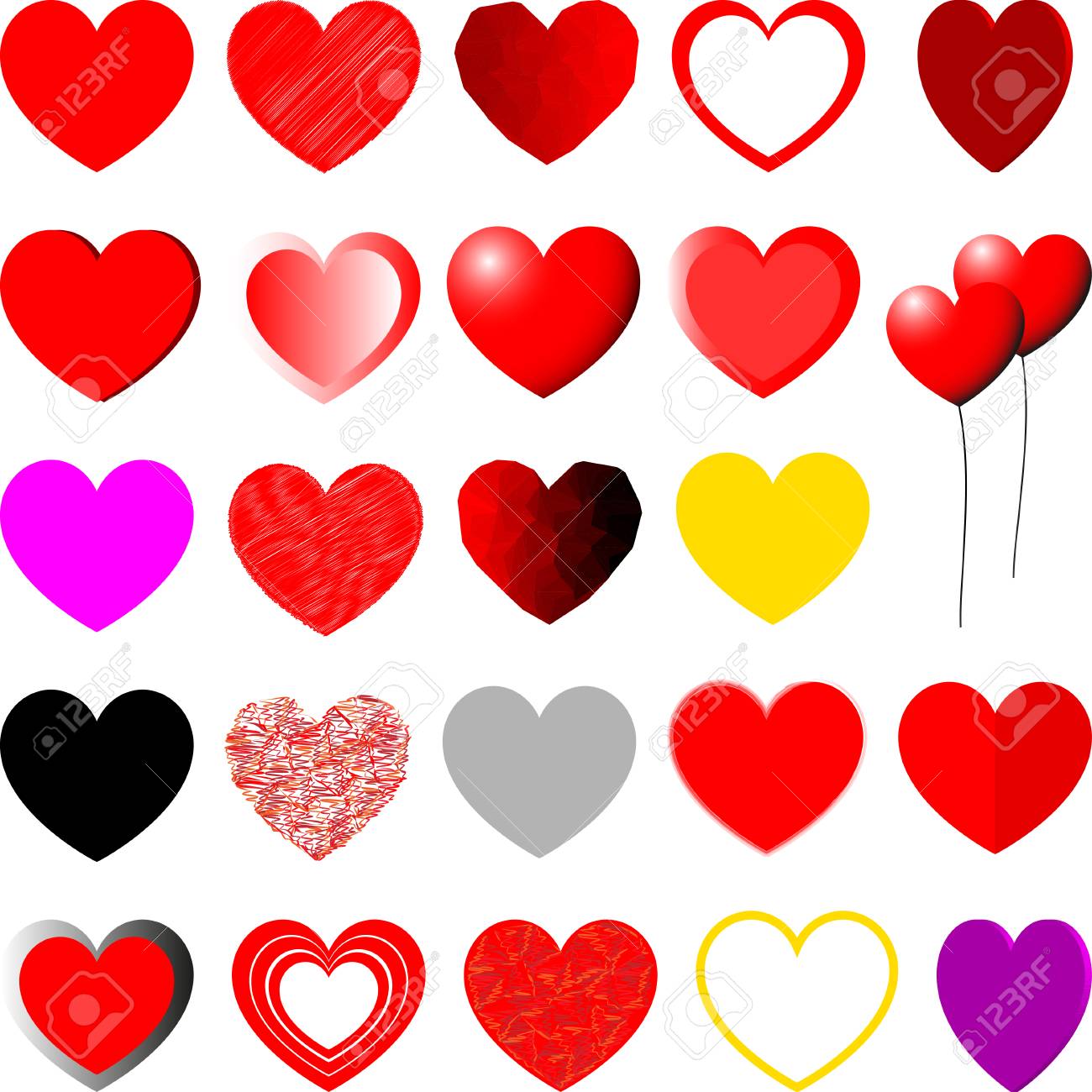 red yellow violet and
