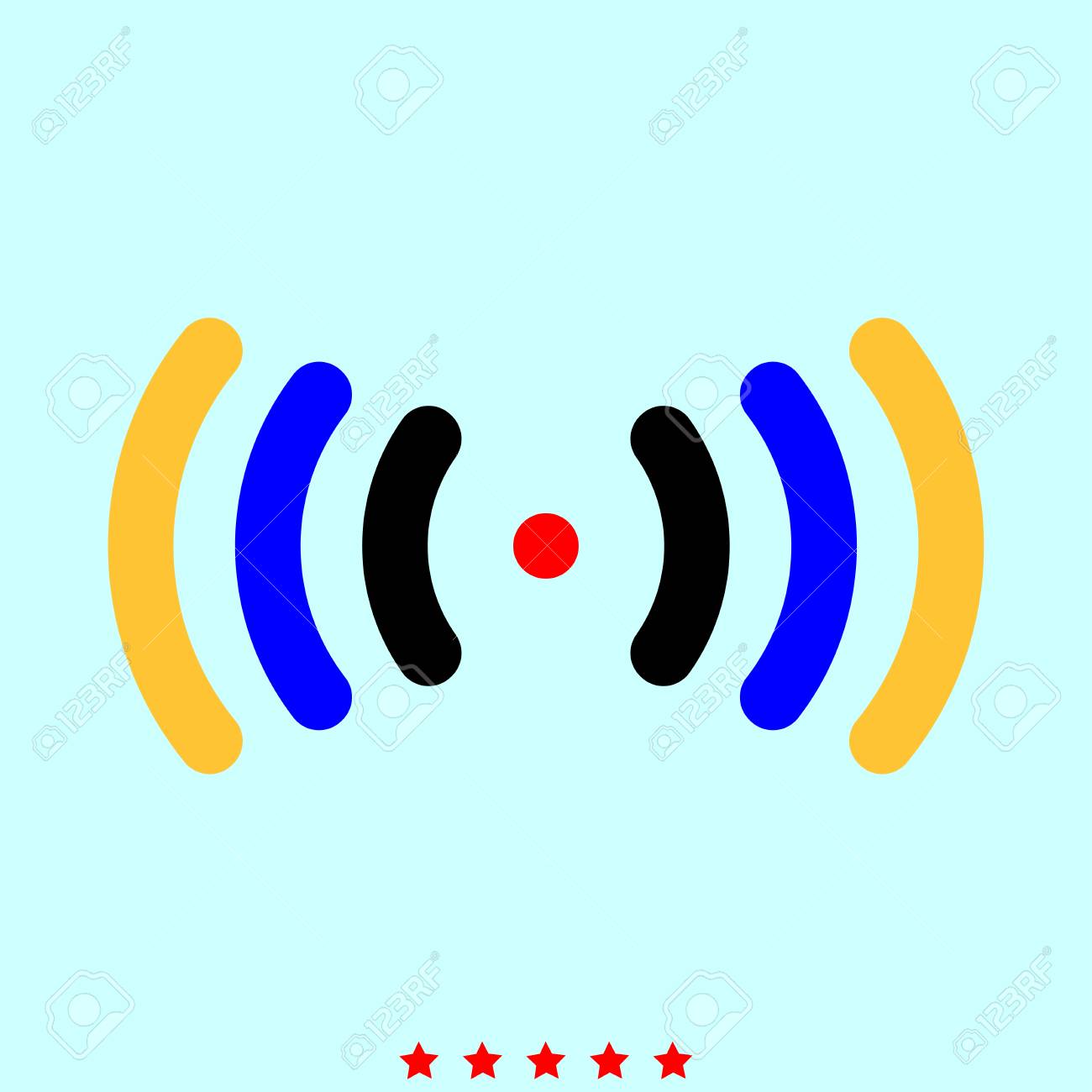 電波色のアイコンが表示されます シンプルなスタイル のイラスト素材 ベクタ Image