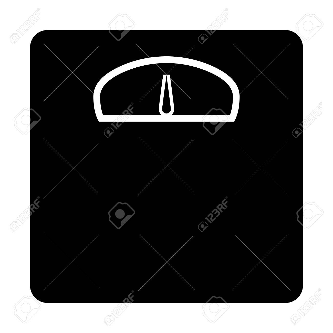体重計は 黒い色のアイコンが表示されます のイラスト素材 ベクタ Image