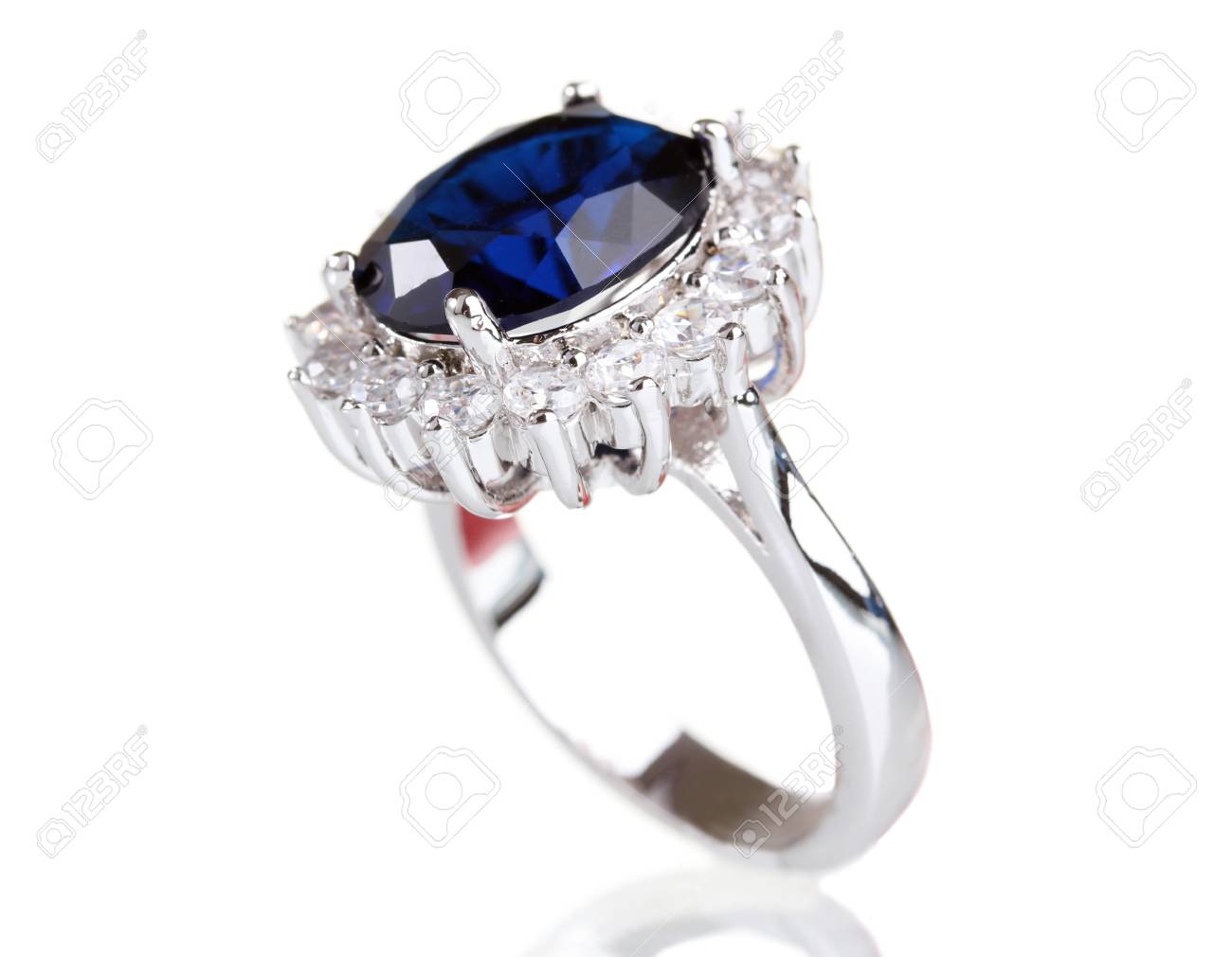 Bague perle bleu Clearance