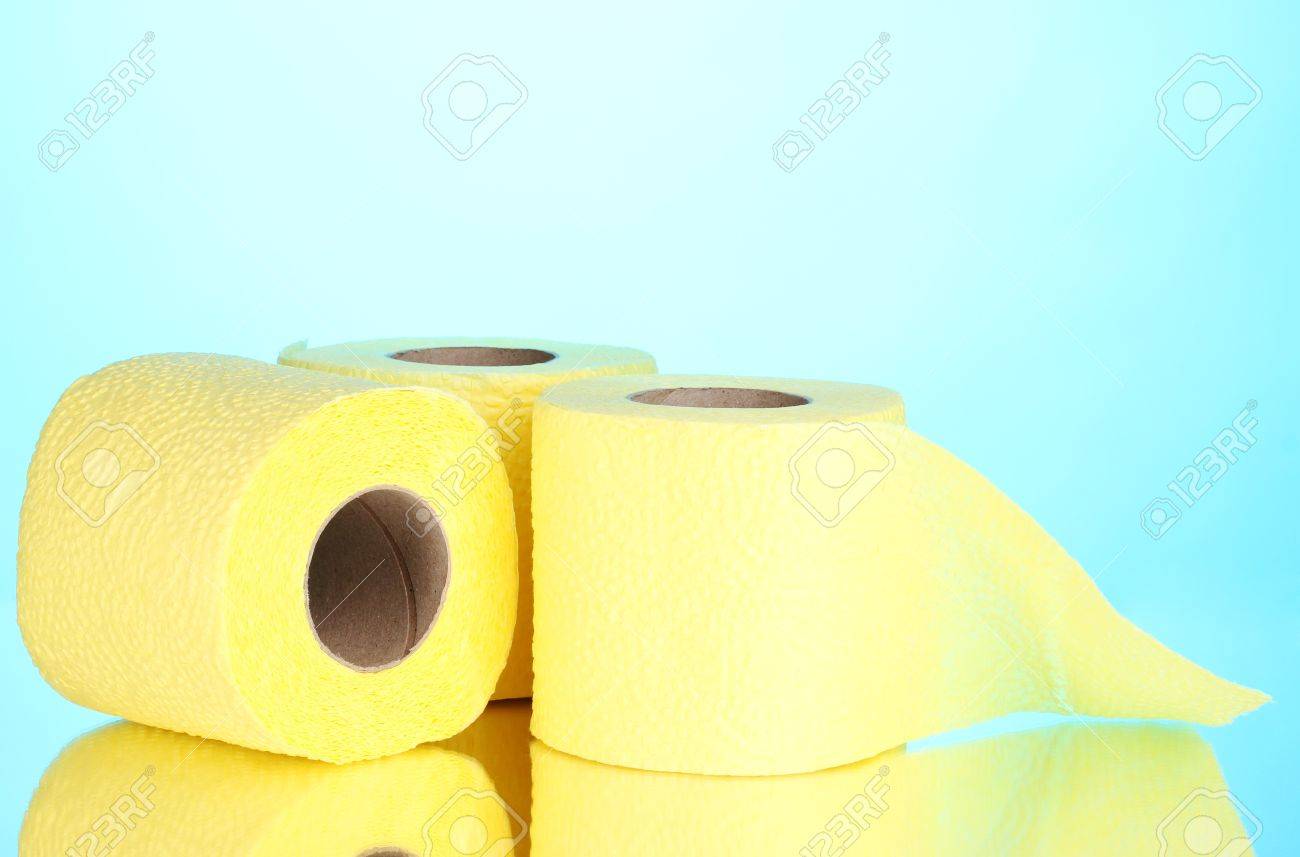 Download Yellow Rolls Of Toilet Paper On Blue Background Stock Photo Picture And Royalty Free Image Image 12216052 Yellowimages Mockups