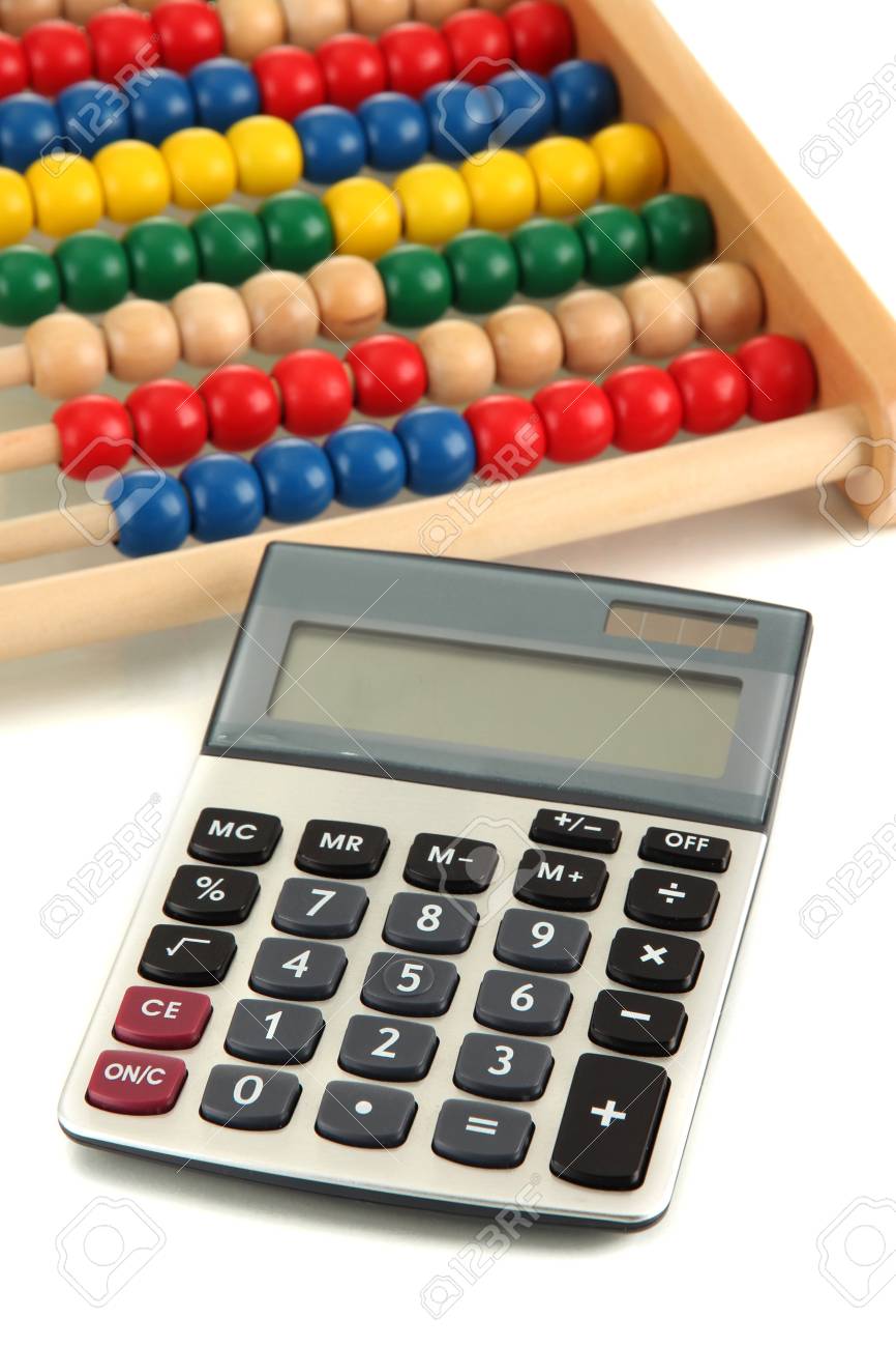 wooden calculator toy