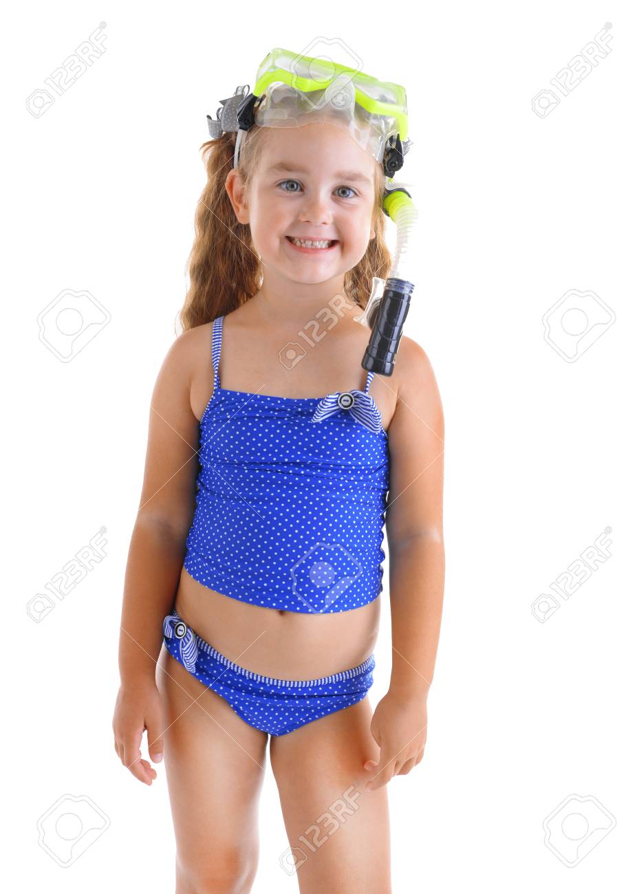 girls blue swimsuit