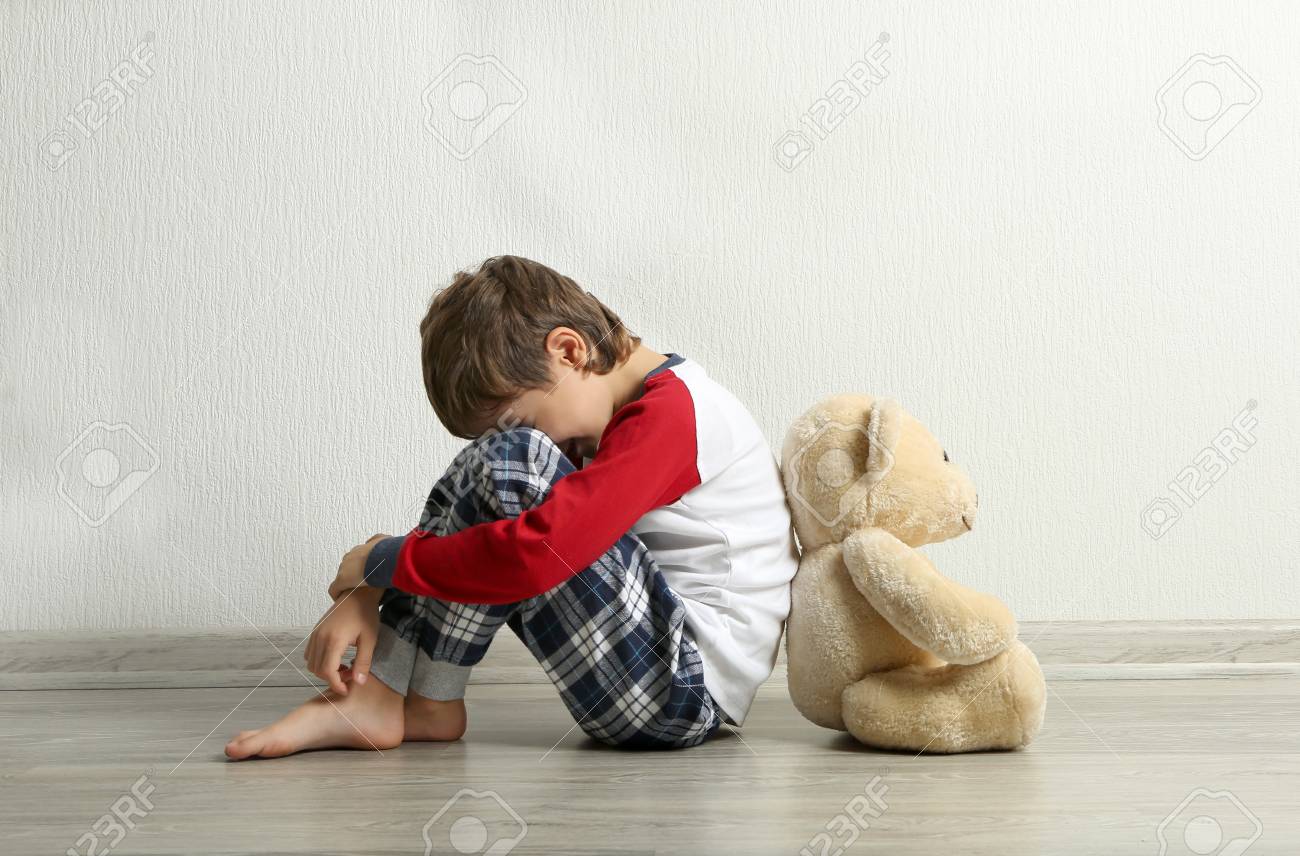 boy and teddy bear