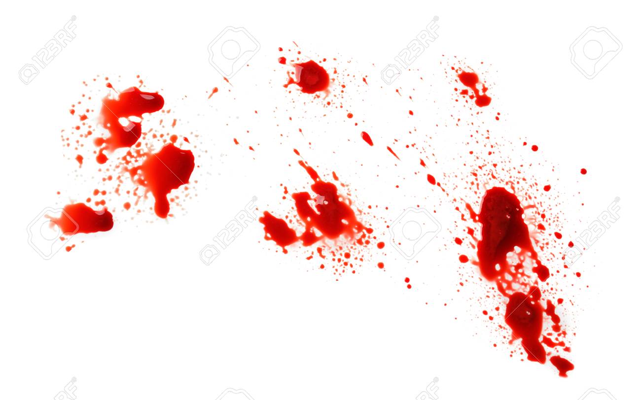 Blood splashes on white background - 115303848 Blood splashes on white background - 115303848
