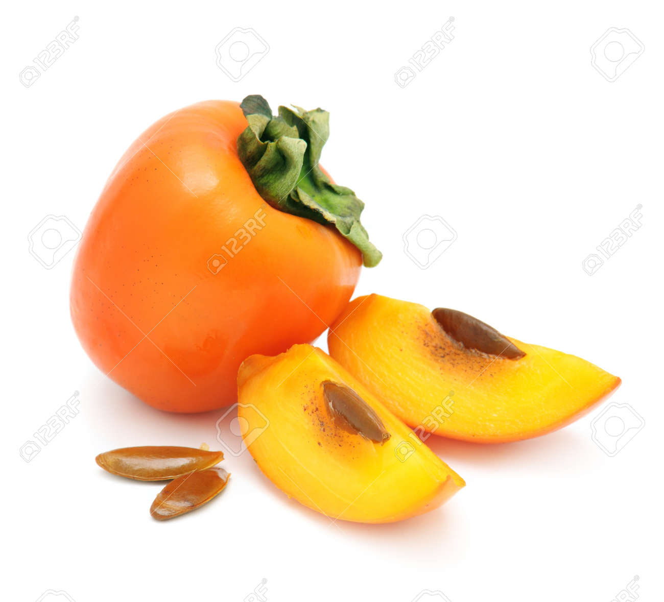 persimmon isolated on a white background - 12067665 persimmon isolated on a white background - 12067665