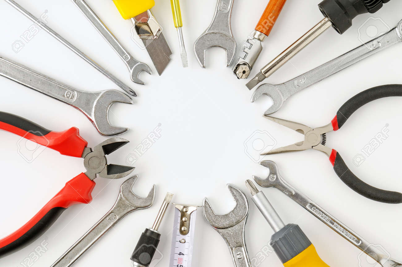 collection tools isolated on white background - 12928755 collection tools isolated on white background - 12928755
