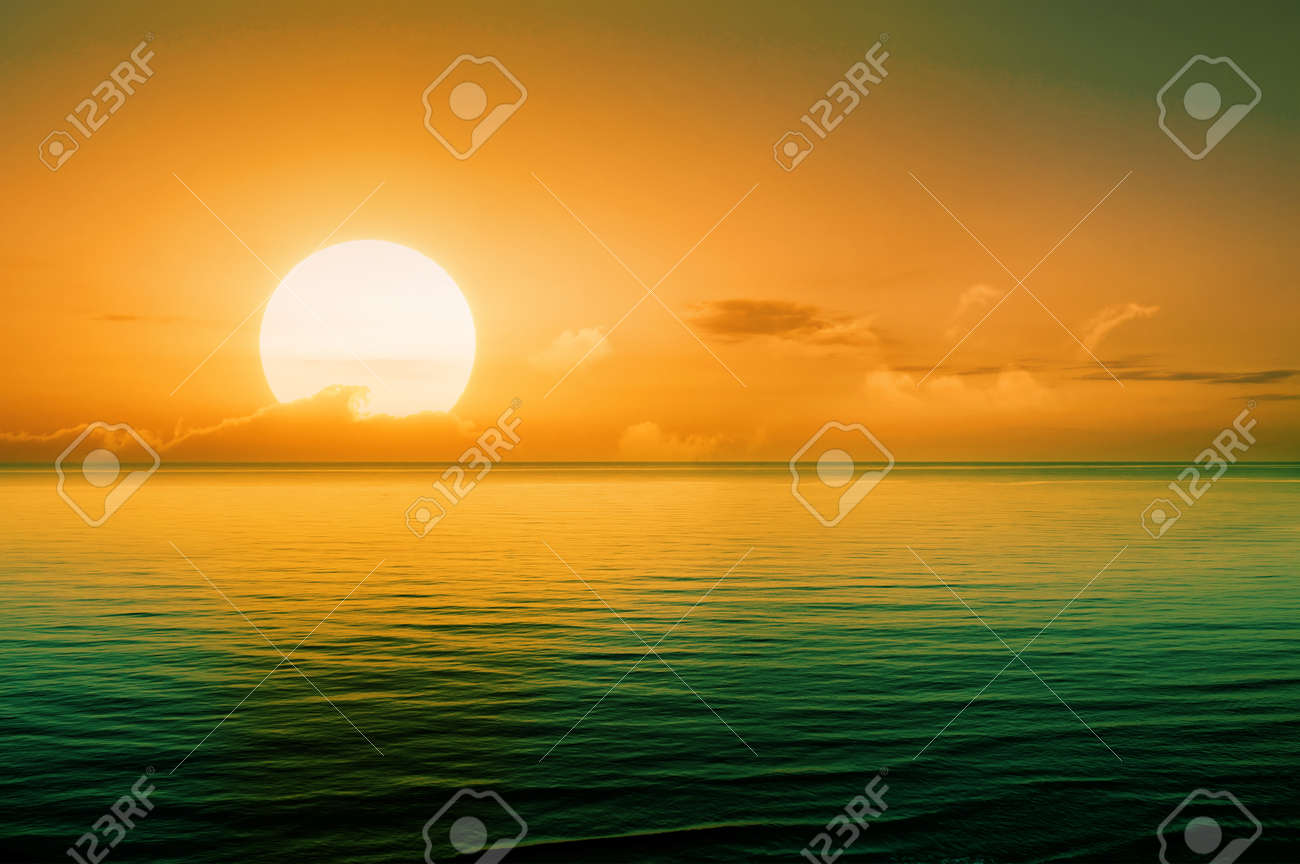 Beautiful sunset above the sea - 36307349 Beautiful sunset above the sea - 36307349
