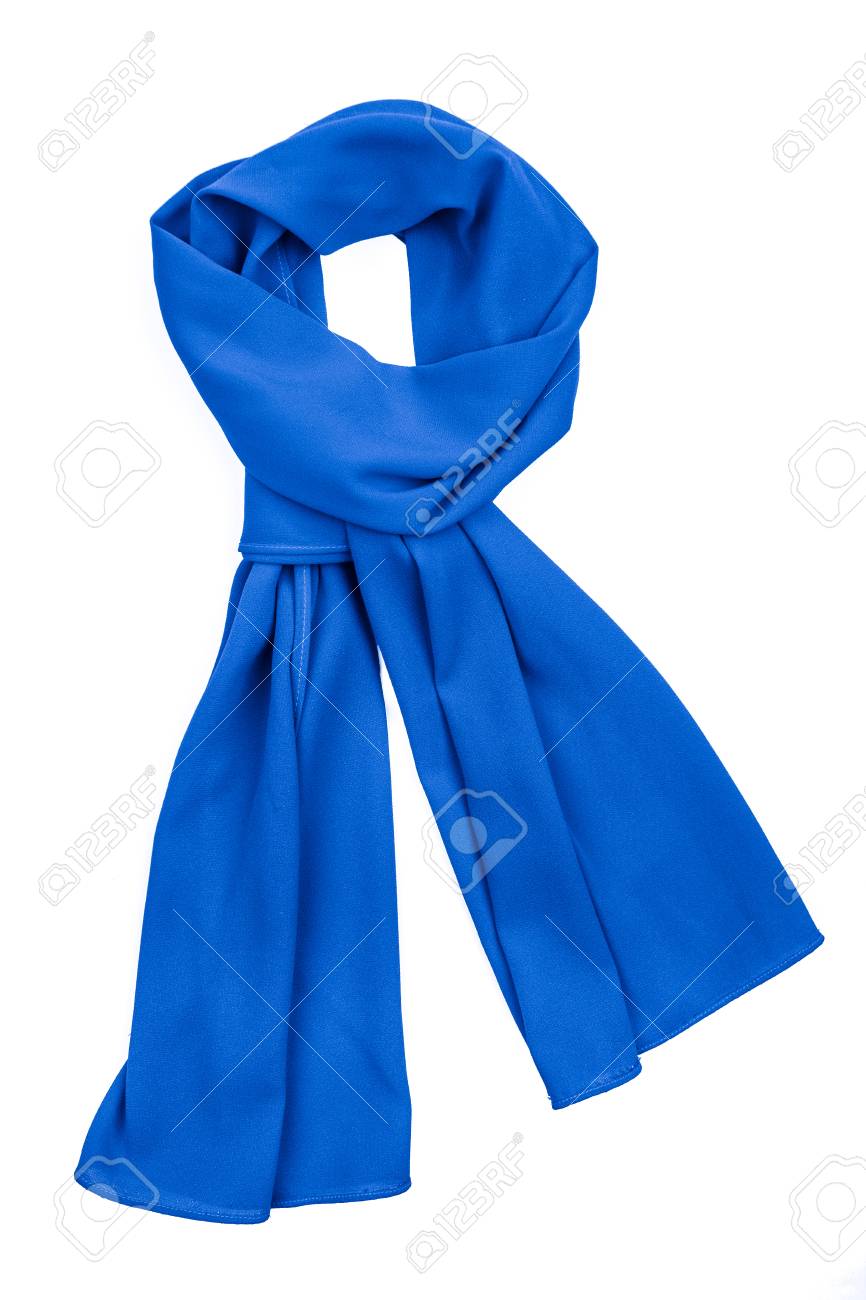 foulard soie bleu