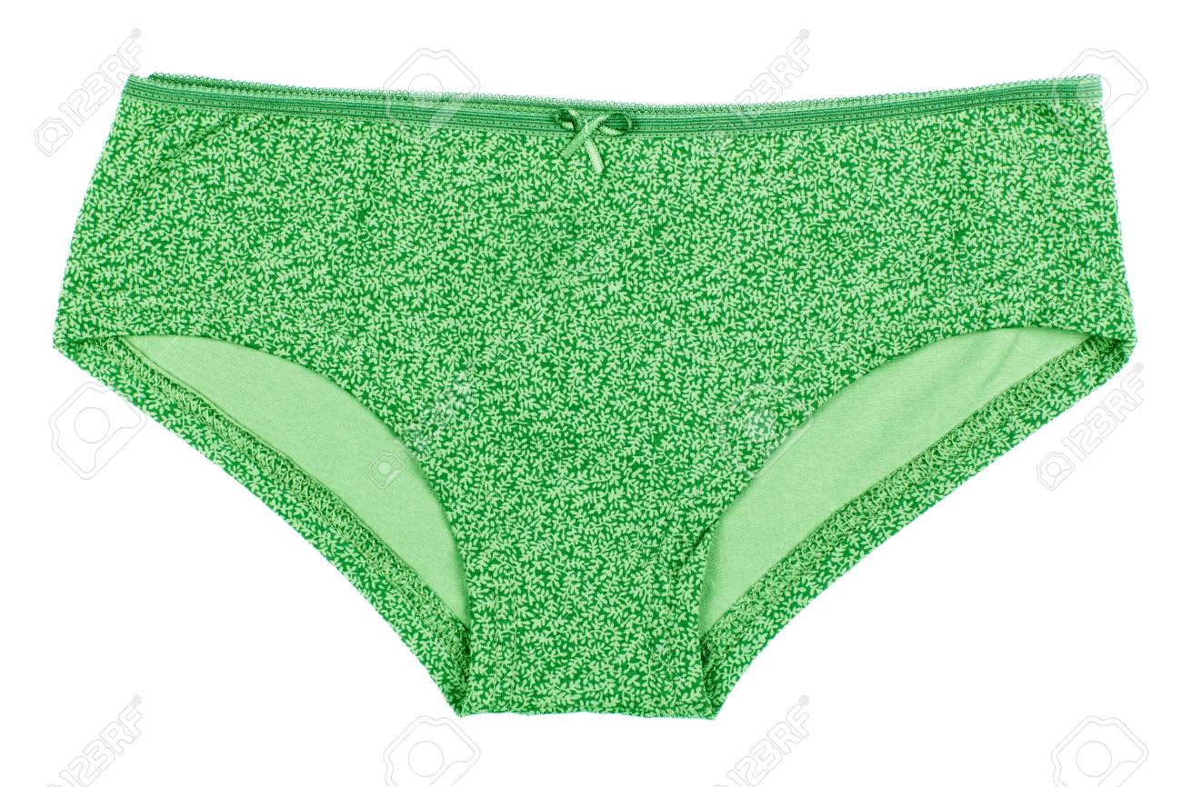 Las Bragas Del Algodón De Las Mujeres Florecieron Aislado En El Fondo Ropa Interior Verde. Fotos, Retratos, Imágenes Fotografía De Archivo Libres De 78896838.