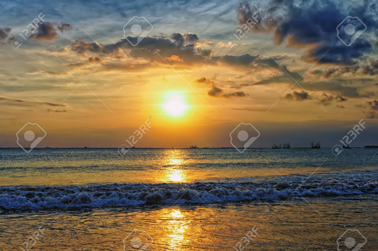 Sea Horizon Coucher Du Soleil Bali Côtes De Lîle En Indonésie