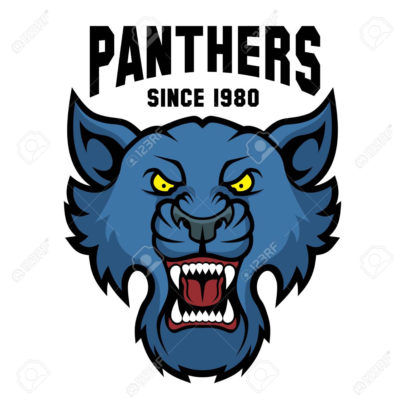 Mascot Panthers - sport team template. - 137241180 Mascot Panthers - sport team template. - 137241180