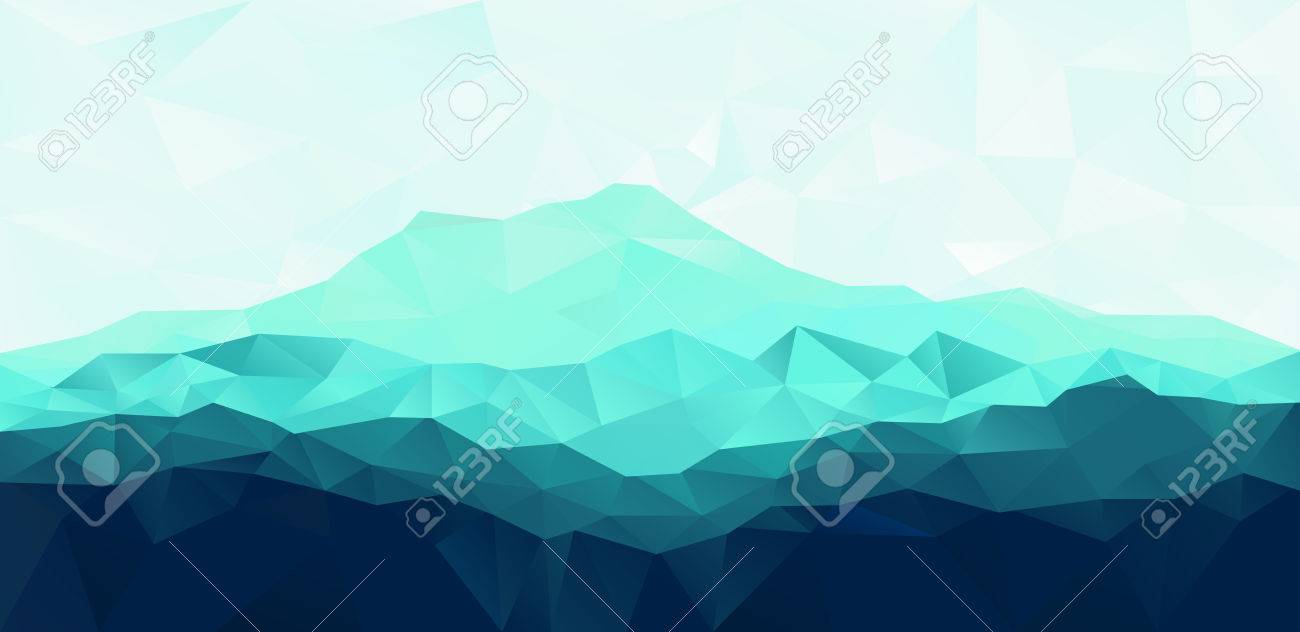 Triangle geometrical background with blue mountain range - 43936741 Triangle geometrical background with blue mountain range - 43936741