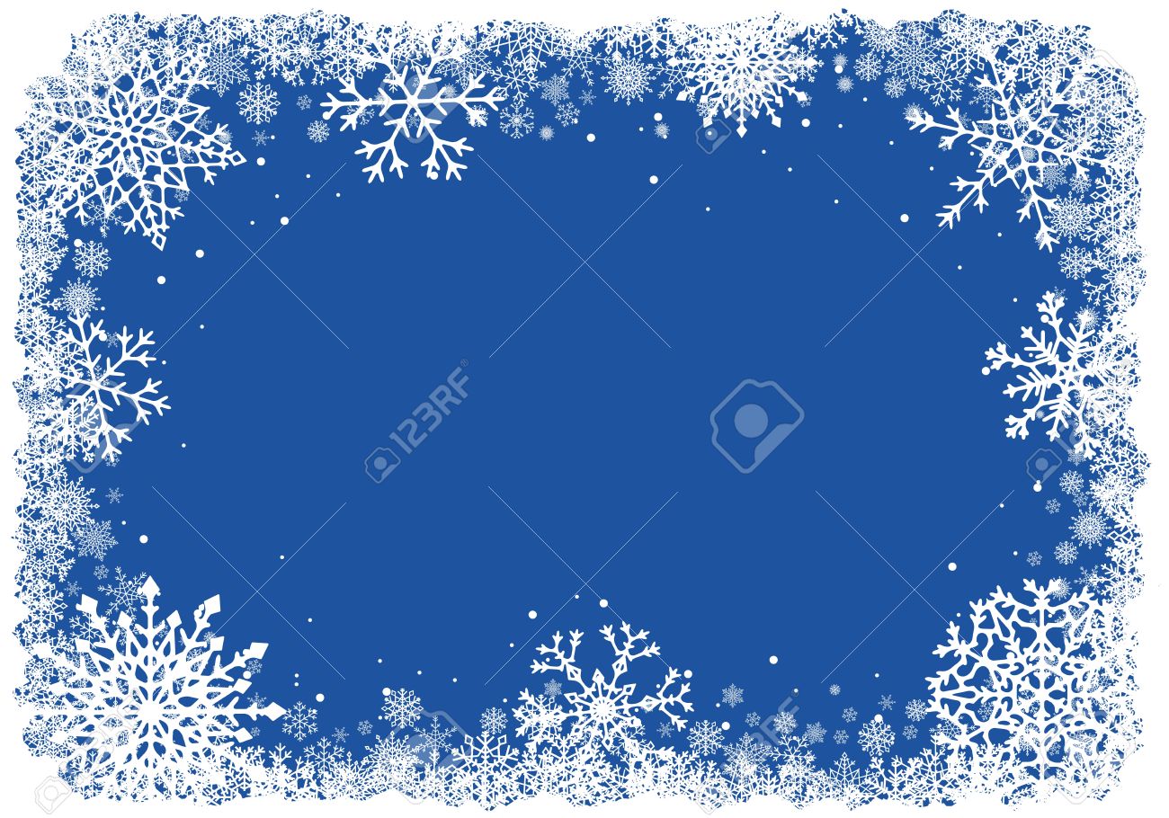 Christmas frame with snowflakes over blue background. Vector. - 49828356 Christmas frame with snowflakes over blue background. Vector. - 49828356