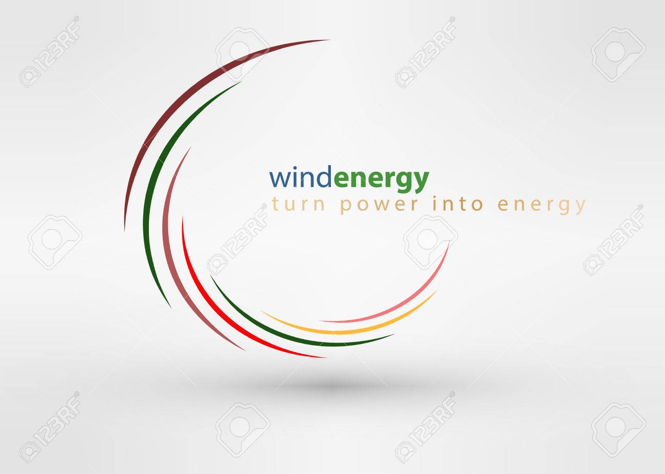 windmill creative colorful abstract vector design template circle