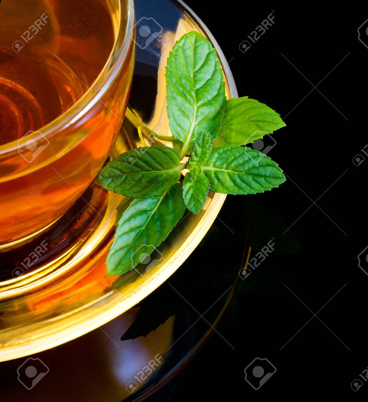 Immagini Stock Tazza Di Te Verde Alla Menta Inglese Image 13171792