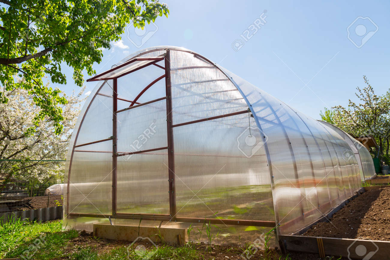 Gewachshaus Polycarbonat Ist Im Garten Lizenzfreie Fotos Bilder Und Stock Fotografie Image 71924601