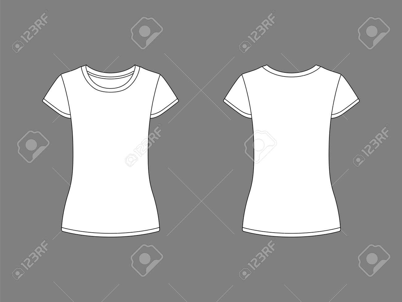 female tshirt template