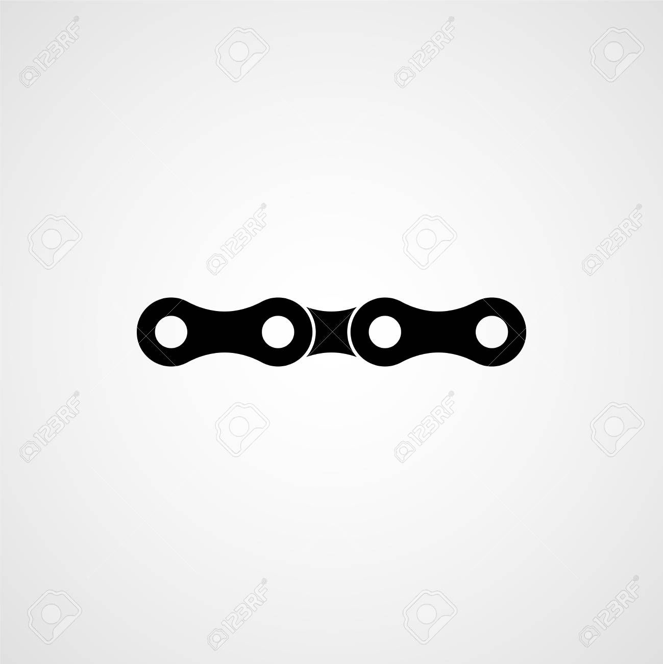 平凡な背景に自転車チェーンアイコン のイラスト素材 ベクタ Image