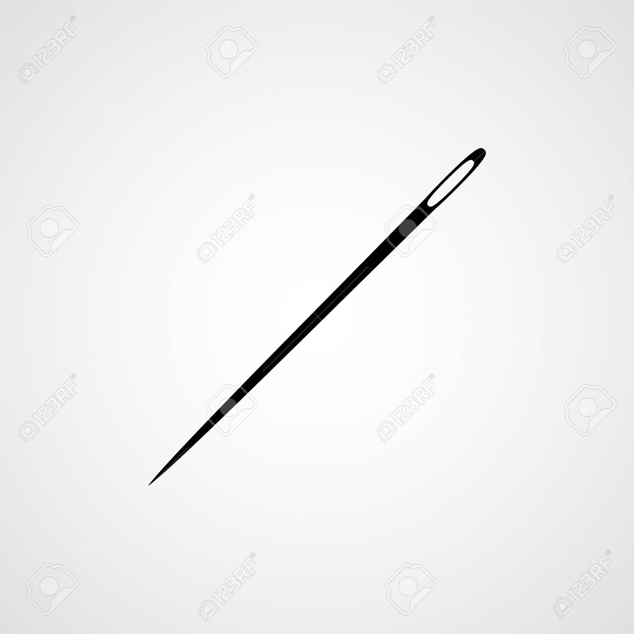 Sewing Needle. Icon Vector Illustration. Клипарты, SVG, векторы, и Набор  Иллюстраций Без Оплаты Отчислений. Image 95616247