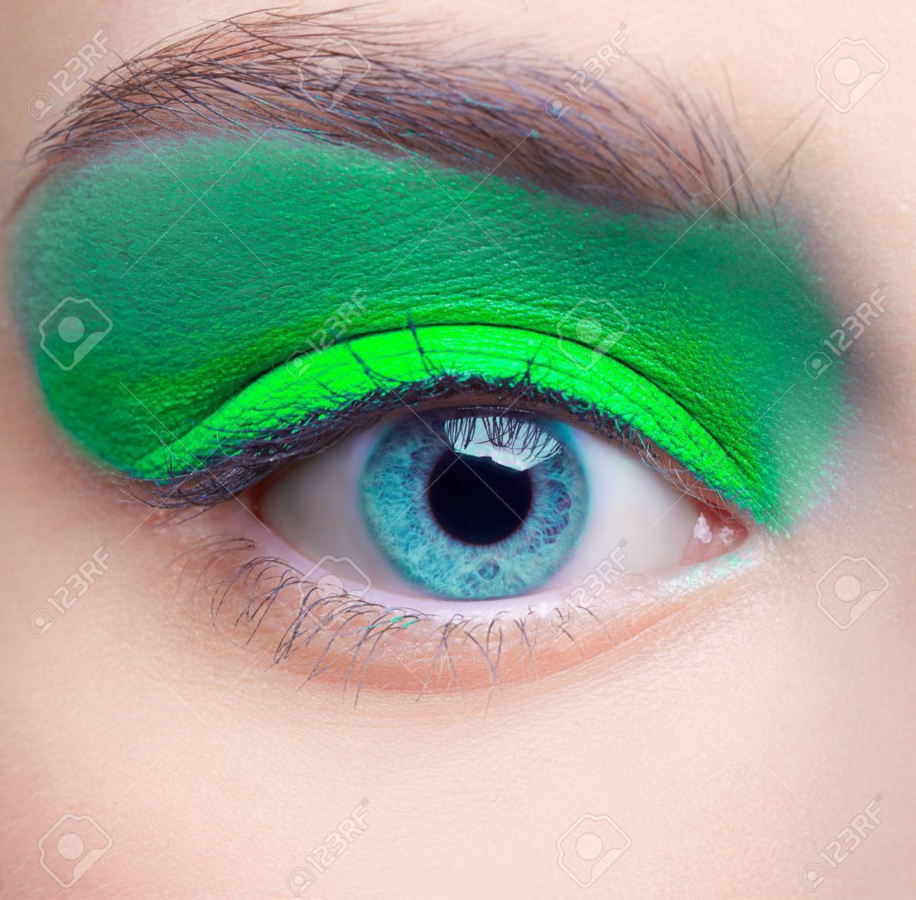 close-up portrait of beautiful girl's eye-zone make-up with blue eye shadows - 8936234 close-up portrait of beautiful girl's eye-zone make-up with blue eye shadows - 8936234
