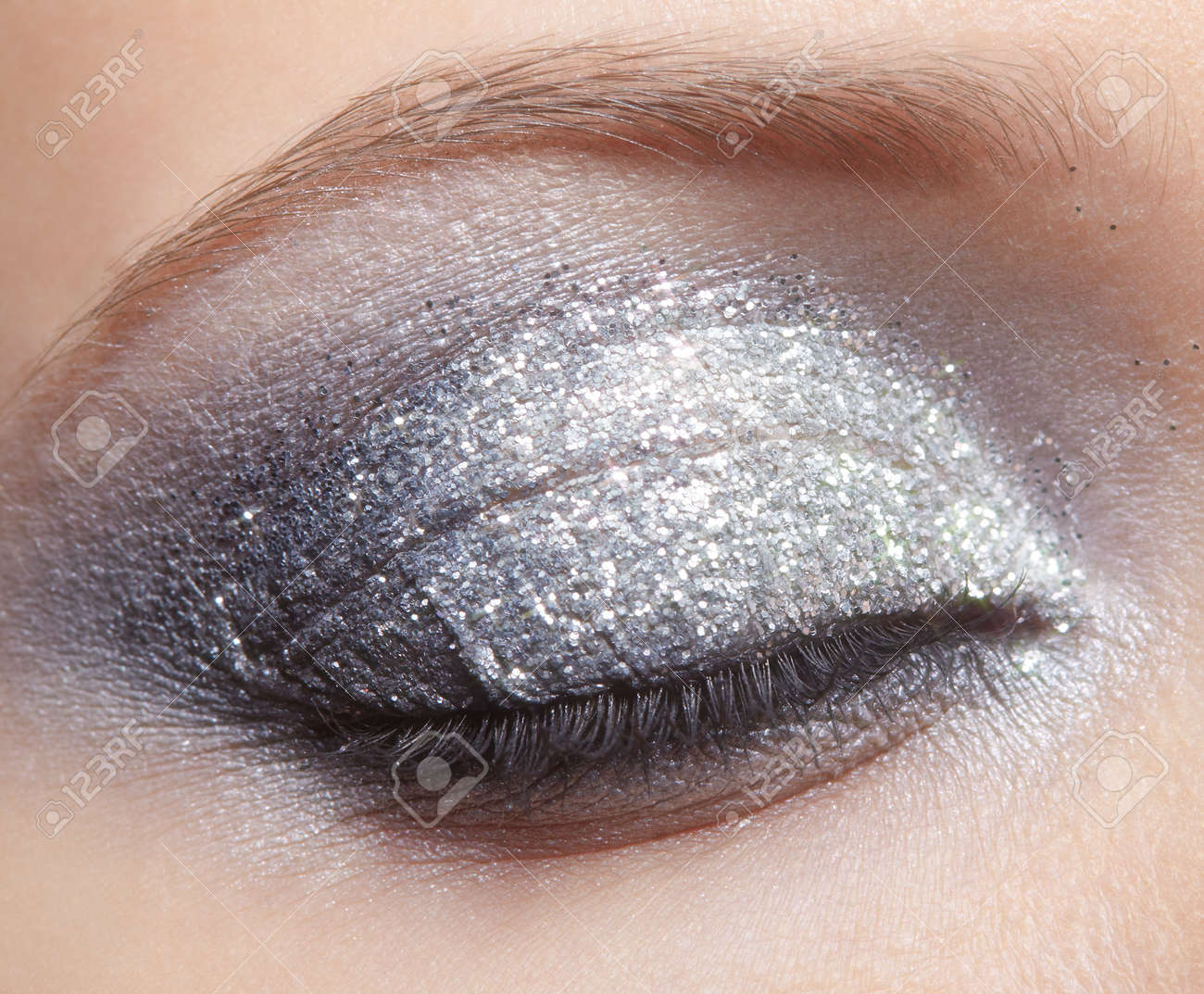 Image result for sparkle makeup stock photo
