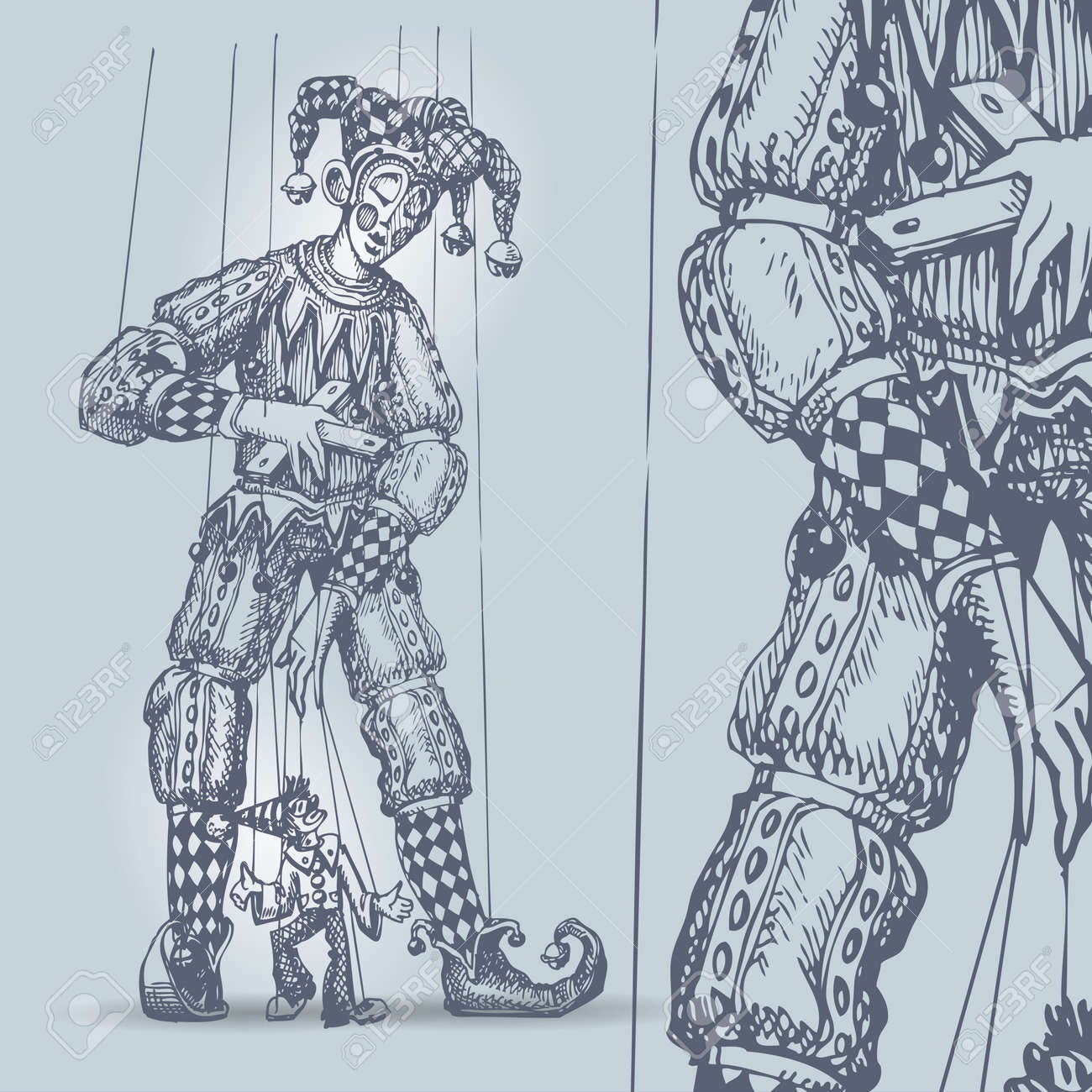 Puppeteer Vector Illustration Royalty Free Cliparts Vectors And Stock Illustration Image