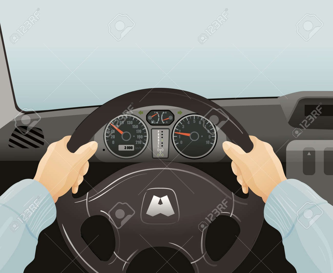 車のホイールの後ろにドライバー ベクトル図のイラスト素材 ベクタ Image