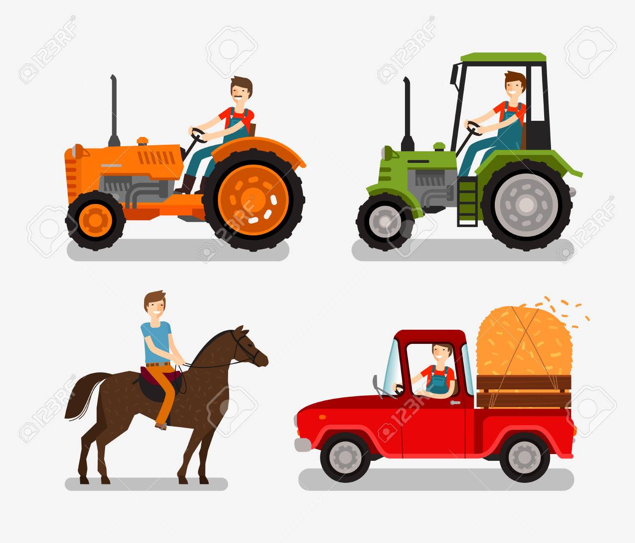 Iconos De Granja Símbolo De Dibujos Animados Tales Como Tractores Camiones Caballo Granjero Ilustración Vectorial Ilustraciones Vectoriales Clip Art Vectorizado Libre De Derechos Image 61268382