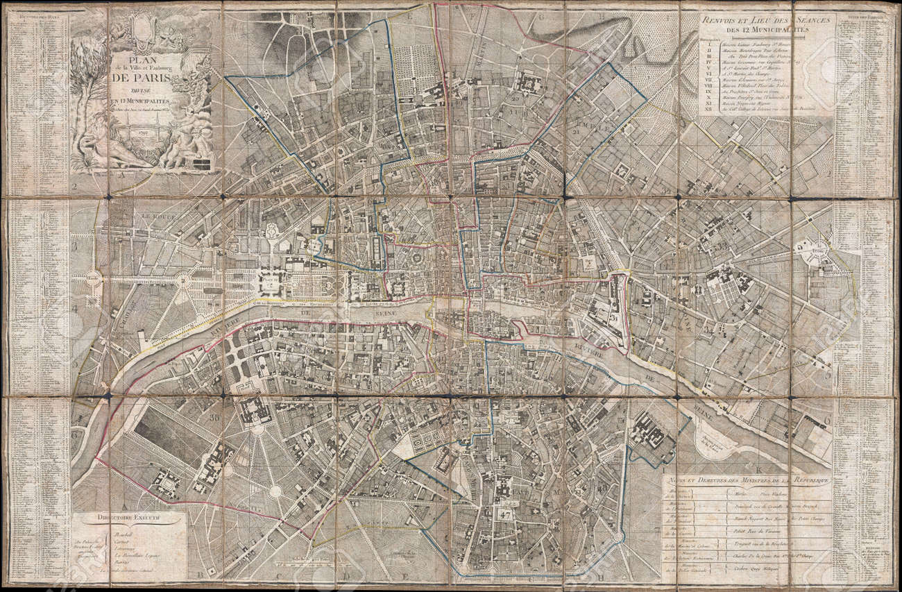 パリの古地図 の写真素材 画像素材 Image