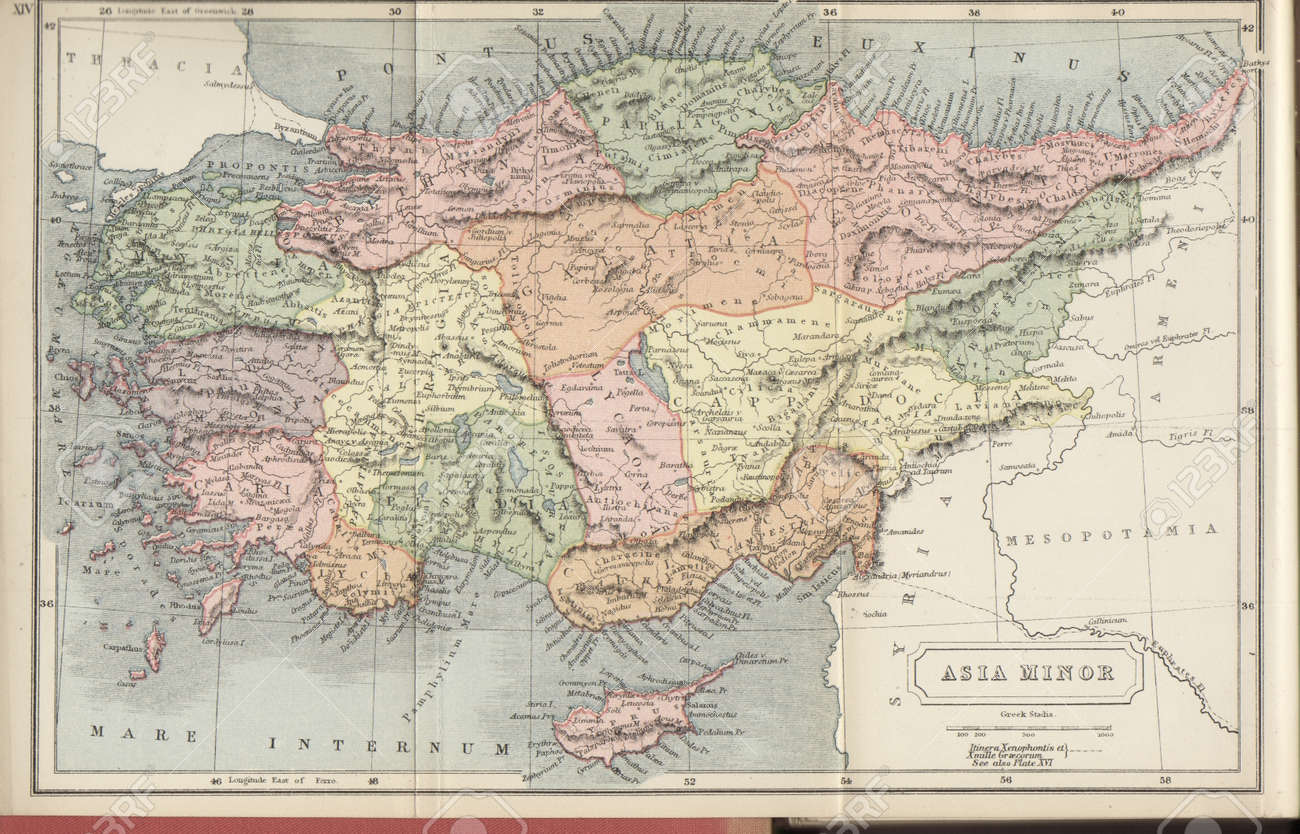 小アジアの古地図。ペルシャ、アラビア、トルコ、イラン、イラクの写真素材・画像素材 Image 18369312