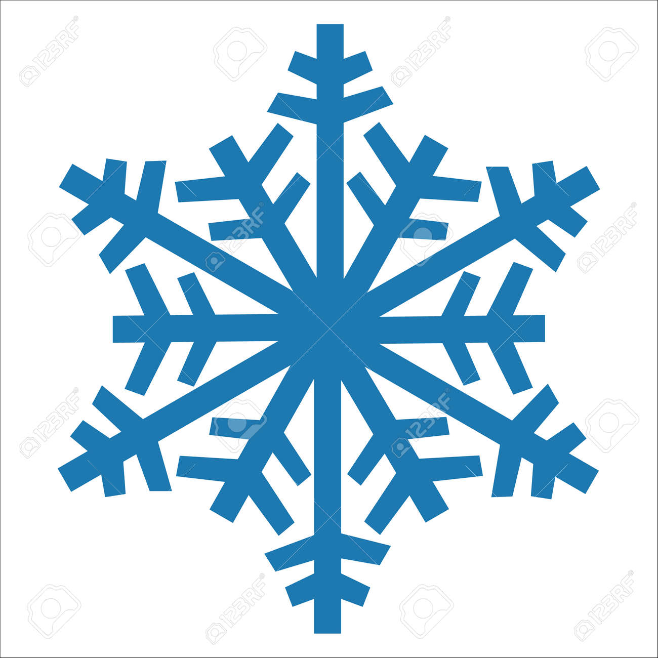 snowflake vector icon blue color winter white christmas snow snowflake vector