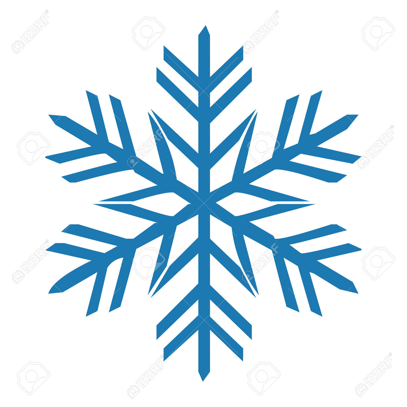 snowflake vector icon blue color winter white christmas snow snowflake vector