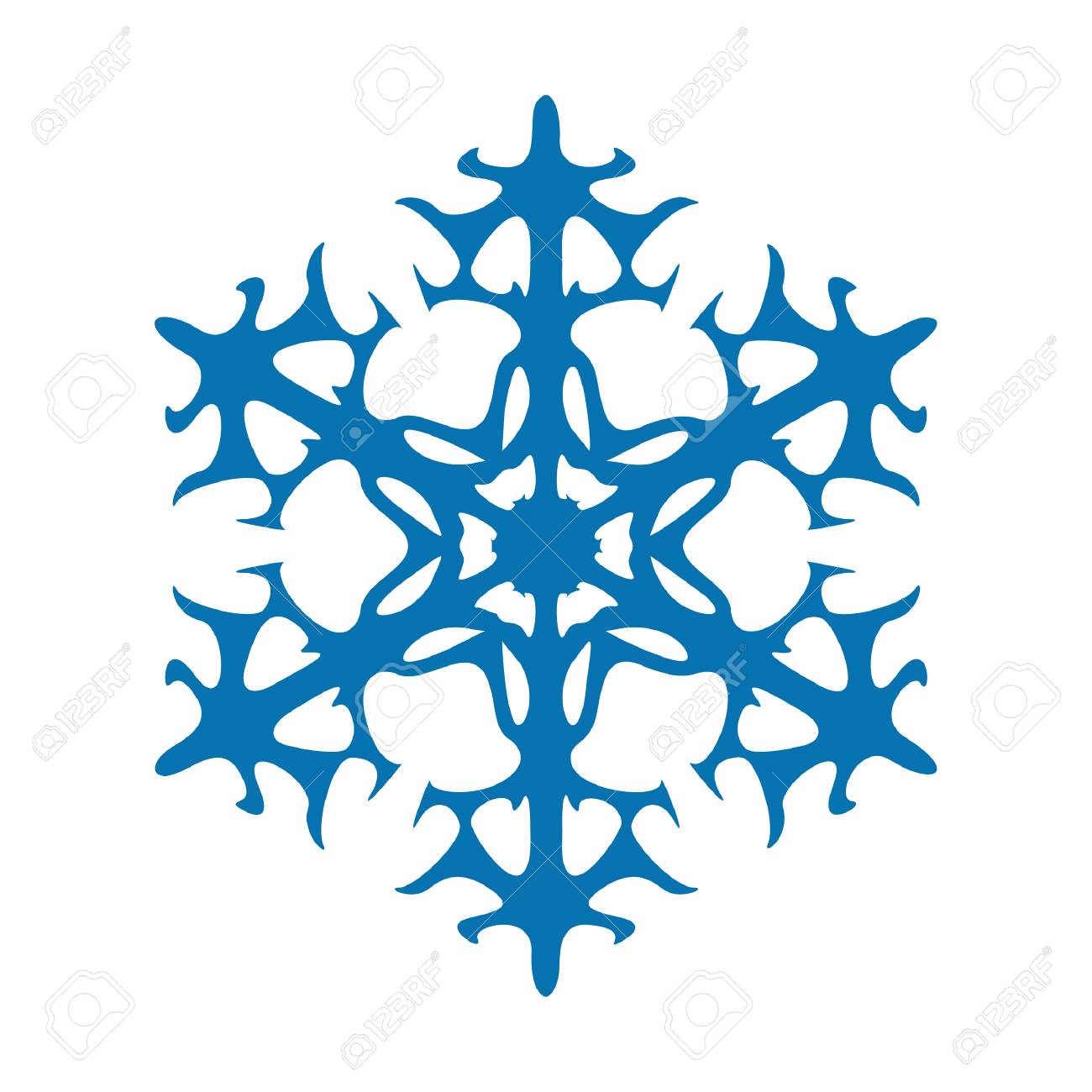 snowflake vector icon blue color winter white christmas snow snowflake vector