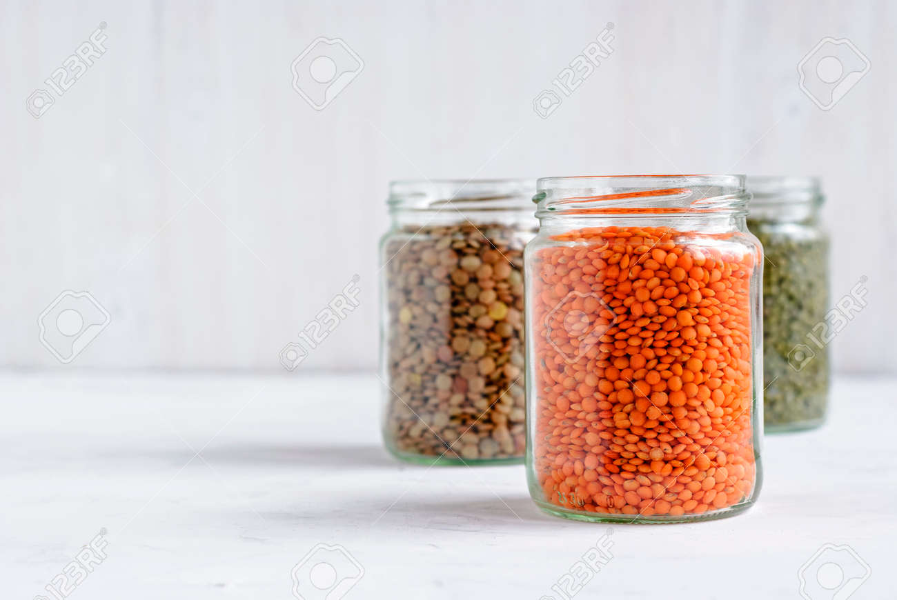 lentil storage jars