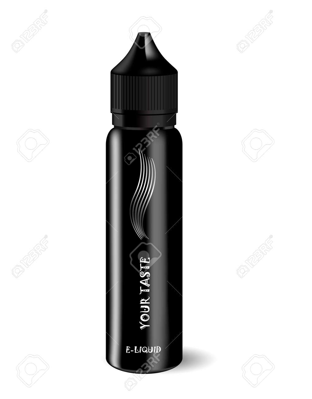 Download Vape E Liquid Black Dropper Bottle Realistic Essential Oil Jar Royalty Free Cliparts Vectors And Stock Illustration Image 126717300